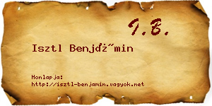 Isztl Benjámin névjegykártya