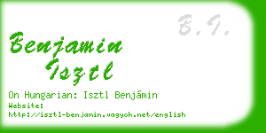 benjamin isztl business card