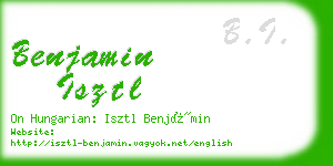 benjamin isztl business card